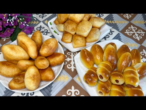 Видео: Бір қамырдан😱ПИРОЖКИ ,СОСИСКА В ТЕСТЕ,БАУЫРСАҚ ДАЙЫНДАЙМЫЗ! Жареные Пирожки.
