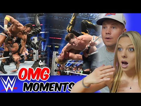 Видео: Пара реагирует на самые безумные моменты WWE! 🤯🔥