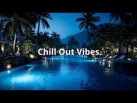 Видео: Расслабление в тропическом ночном бассейне и глубокая чиллаут-музыка!