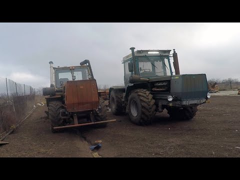Видео: ФЕВРАЛЬСКАЯ ПАХОТА ДВУМЯ ТРАКТОРАМИ. ХТЗ 17221 И Т150-К