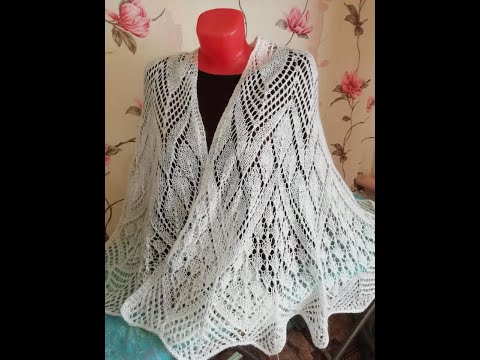 Видео: ВЯЖУ ПОТИХОНЬКУ // ШАЛЬ СПИЦАМИ // ПАЛАНТИН СПИЦАМИ // ШАЛЬ КРЮЧКОМ