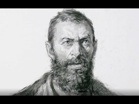 Видео: Карандашный рисунок - портрет Логана