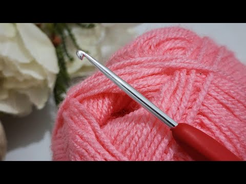 Видео: ЗАМЕЧАТЕЛЬНЫЙ! Посмотрите, как это просто, всего 2 ряда и яркая! узор крючком