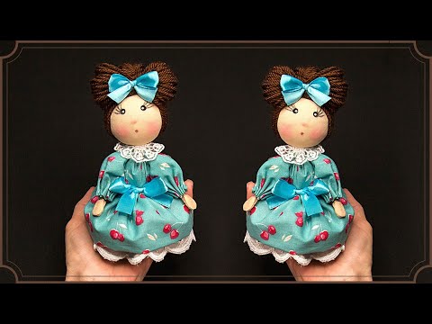 Видео: Как сделать легко и быстро очаровательную куклу - идея очень простая, но увлекательная!