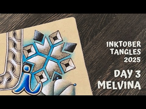 Видео: Inktober Tangles 2025 - День 3 - Мелвина