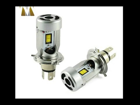 Видео: Светодиодные лампы H4 LED C4  в фару мотоцикла Bajaj Avenger 220