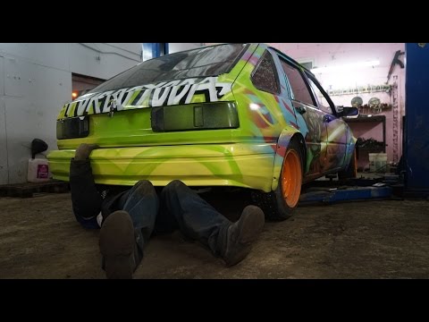 Видео: часть 10! ставим стойки от 2109, пилим пружины чтобы колеса ушли в арки, про настройку! тазы валят!