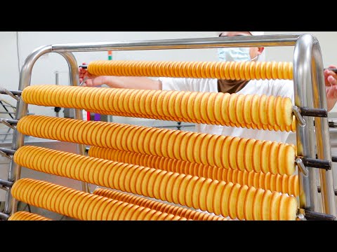 Видео: Изготовление слоеного масляного торта (Baumkuchen) - Пищевая фабрика