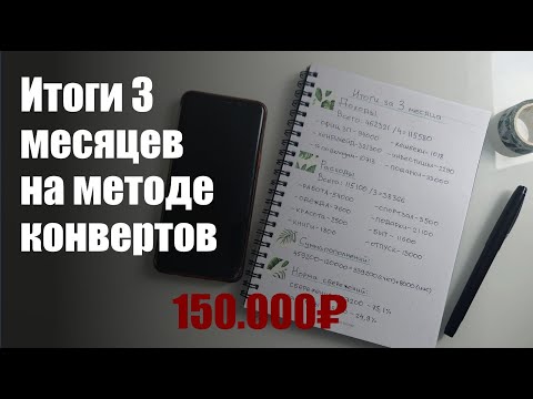 Видео: Итоги 3 месяцев на системе конвертов + распределение 150000 рублей!✨