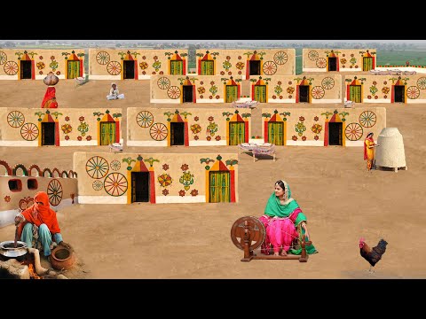 Видео: Очень уникальная женщина Деревенская жизнь Пакистана | Красивый глиняный дом | Культура Пакистана