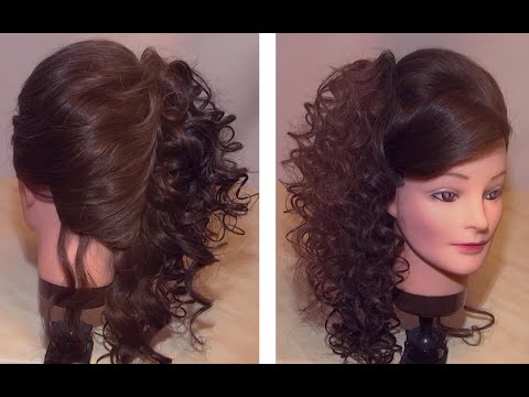 Видео: Асимметричная прическа с локонами / Asymmetrical hairstyle with curls for long hair