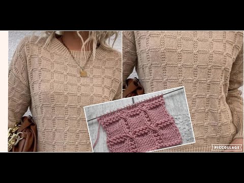 Видео: Великолепный узор для джемпера, кардигана, жакета и не только.