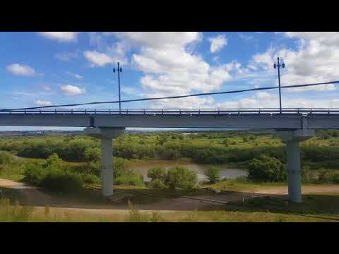 Видео: Железнодорожный мост через реку Амур в городе Хабаровск.