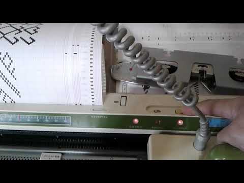 Видео: Silver reed sk500 начало работы с рисунком