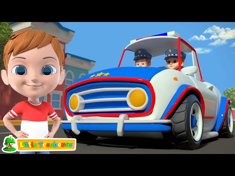 Видео: Колела на полицейската кола + Превозни средства и детски песнички