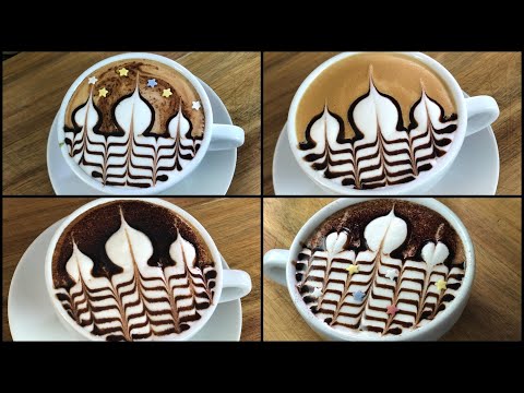 Видео: Рисуем латте-арт в виде дворца