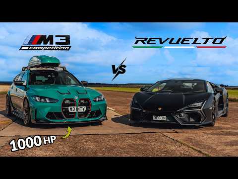 Видео: 1000-сильный BMW M3 Touring против Lamborghini Revuelto | Битва на трассе!
