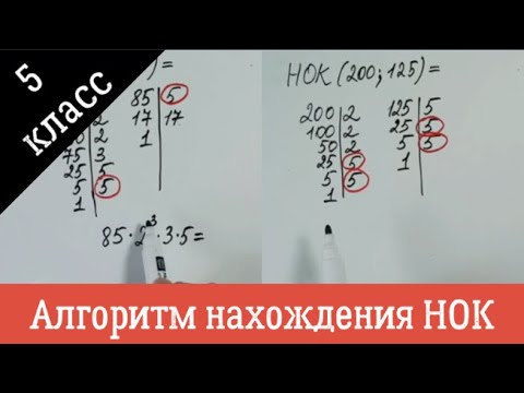 Видео: Алгоритм нахождения наименьшего общего кратного (НОК). Почему его важно запомнить в 5 классе