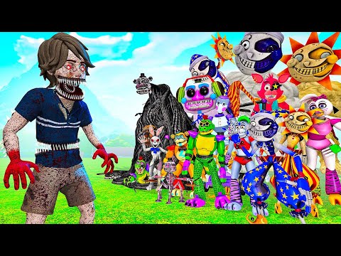 Видео: КОШМАРНЫЙ ГРЕГОРИ ПРОТИВ ВСЕХ АНИМАТРОНИКОВ ФНАФ 9 В ГАРРИС МОД FNAF 9 SECURITY BREACH В Garry`s Mod