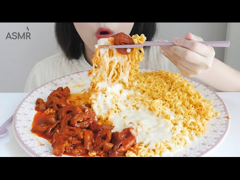 Видео: Круглосуточный магазин Food🔥Fire Cheese ramen mukbang ASMR _ Realsound eatshow