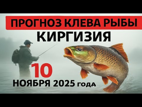 Видео: ПРОГНОЗ КЛЁВА в Киргизии на 10 ноября 2025 года: Бросай все и на рыбалку!