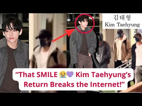 Видео: КИМ ТЭХЁН (V ИЗ BTS) ВЕРНУЛСЯ С ГАВАЙЕВ — ПОКЛОННИКИ РАДУЮТСЯ ЕГО НЕЖНОЙ УЛЫБКЕ В АЭРОПОРТУ ГОНОЛУЛУ