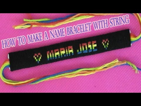Видео: как сделать браслет с именем нити с текстами