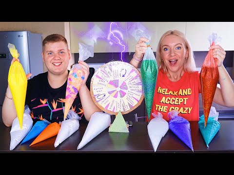 Видео: РУЛЕТКА СЛАЙМ ЧЕЛЛЕНДЖ С ОГРОМНЫМИ КОНДИТЕРСКИМИ МЕШКАМИ 🍦 MYSTERY WHEEL OF SLIME CHALLENGE / Лизун