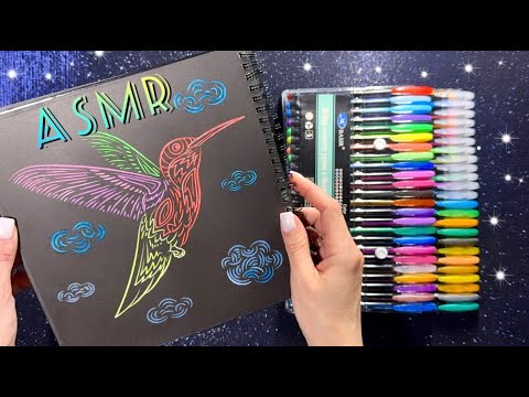Видео: АСМР, Неоновая раскраска и близкий шепот / ASMR, close whispering