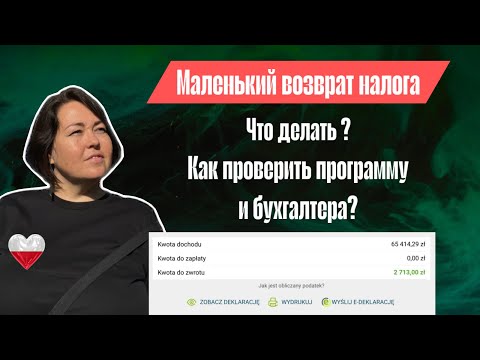Видео: Маленький возврат налога в Польше. Как так получилось? Что делать?