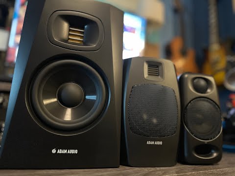 Видео: IK iLoud Micro против Адама D3V против Адама T5V