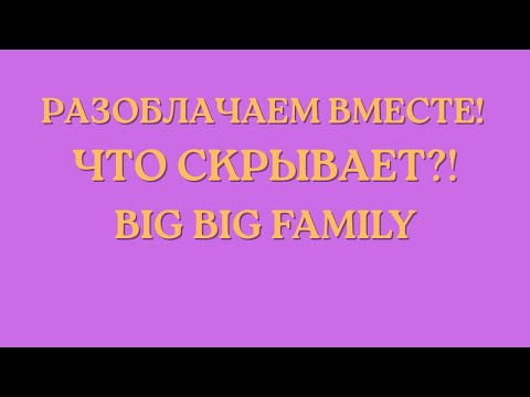 Видео: Big Big Family in the USA \Разоблачаем вместе! \Что скрывает?! \Обзор \Разбор \Новости