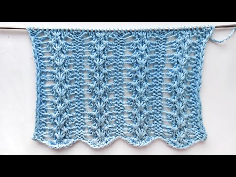 Видео: Объёмные ажурные дорожки спицами для вязания палантинов,  джемперов