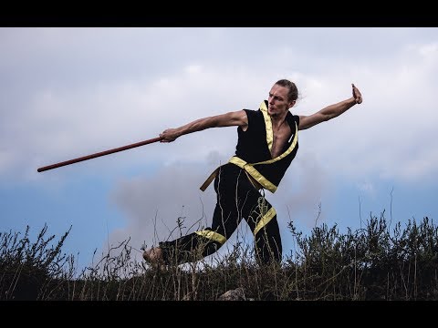 Видео: Комплекс упражнений с шестом № 5! Сложные вращения одной рукой.