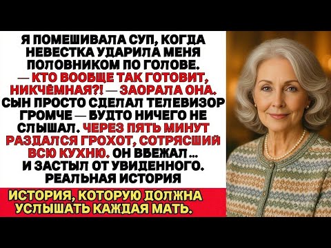 Видео: Пока я солила суп, невестка ударила меня половником и заорала: — Кто вообще так готовит?!