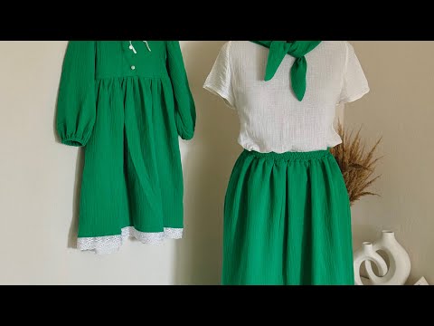 Видео: Шьём самую простую летнюю юбку — идеальна для начинающих🌿