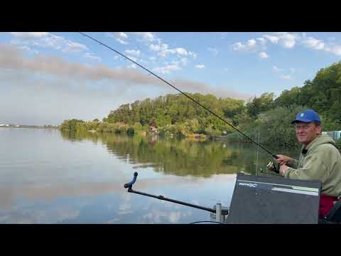 Видео: Бурштинське водосховище . Рибалимо фідером .