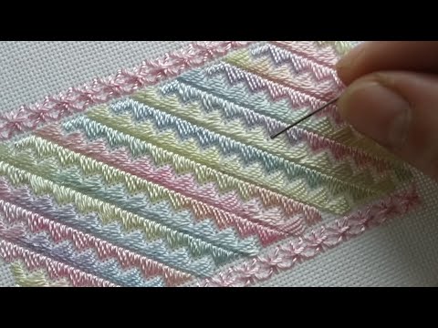 Видео: Дизайн для бордюра| Барджелло| Hardanger embroidery |Border Design|
