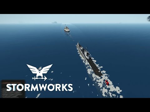 Видео: Атака конвоя подводной лодкой - Stormworks