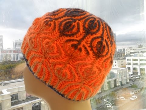 Видео: Шапка бриошь "Леденцы"  1 часть ( hat knitting technique in brioche) (Шапка #22)