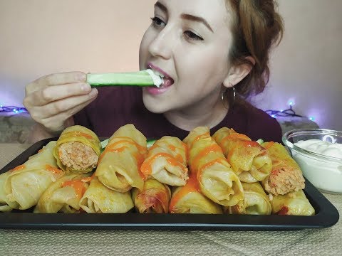 Видео: ГОЛУБЦЫ С РИСОМ И ФАРШЕМ |CABBAGE ROLLS WITH RICE AND MINCED MEAT | eating show | 먹방|