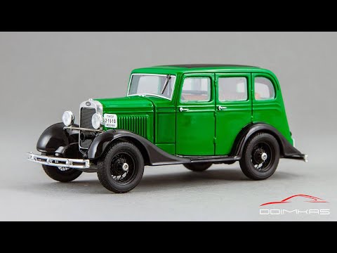 Видео: ГАЗ-А-Аремкуз 1937 Такси | DiP Models | Масштабные модели автомобилей СССР 1:43