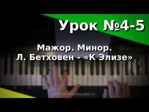 Видео: Урок 4-5. Мажор. Минор. Л. Бетховен - «К Элизе» Курс "Любительское музицирование"