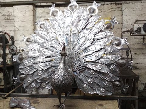 Видео: wrought iron bird, кованая птица часть 2