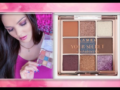 Видео: Тени LAMEL YOUR SECRETТ за 640 рублей с сайта Золотое Яблоко / Жидкий Глиттер от Ламэль.