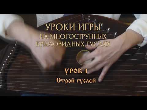 Видео: Школа игры на 18-струнных крыловидных гуслях. Урок 1. Строй гуслей (М. Гавриленко)