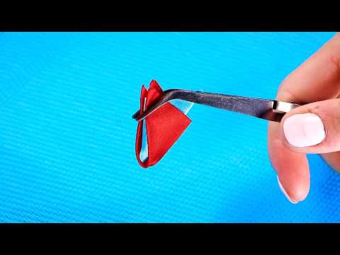 Видео: Круглый лепесток с конвертиком. Лепестки "Канзаши". Kanzashi Petals.