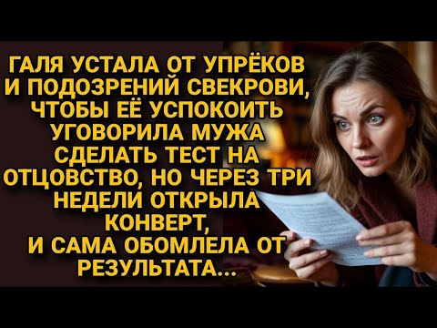 Видео: Устав от упрёков и намёков свекрови сделала тест на отцовство, но даже сама удивилась...