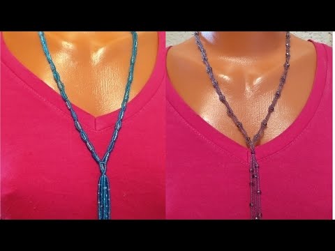 Видео: цепочка "капелька" из бисера