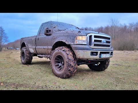 Видео: FORD F-250 на 42" ТРАКТОРНЫХ колёсах и Компания. ОФФРОАД